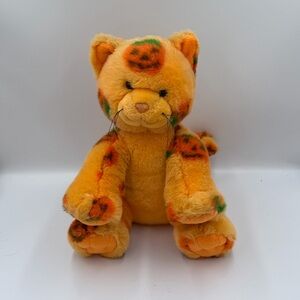 VTG 2008 Retired Build a Bear Limited Halloween Pumpkin Kitty Cat Stuffed Plush